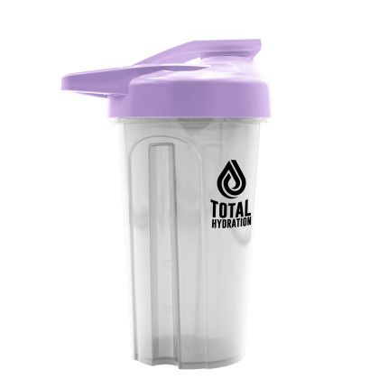 Custom Evo Shaker Tumbler with Drink-Thru Lid and Mixing Ball - 20 oz. - Frost with Lilac