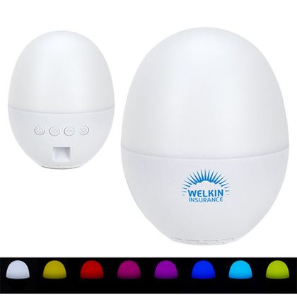 Custom Audio Dome Lighted Wireless Speaker with White Noise Sounds - White 