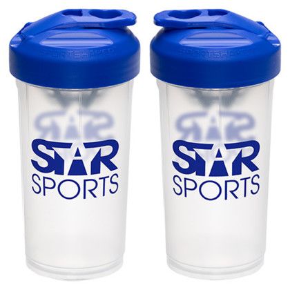 Custom Moto 24 oz Shaker Bottle - Blue 