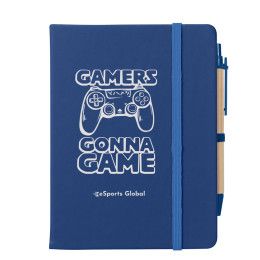 Custom Journal Notebook With Sticky Notes & Flags - Blue