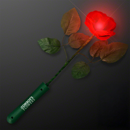Custom LED Red Rose - Red