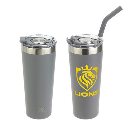 Custom NAYAD Trouper 22 oz Stainless Double-wall Tumbler with Straw - Graphite Custom NAYAD Trouper 22 oz Stainless Double-wall Tumbler with Straw - Graphite