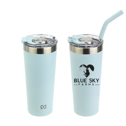 Custom NAYAD Trouper 22 oz Stainless Double-wall Tumbler with Straw - Seafoam Blue Custom NAYAD Trouper 22 oz Stainless Double-wall Tumbler with Straw - Seafoam Blue