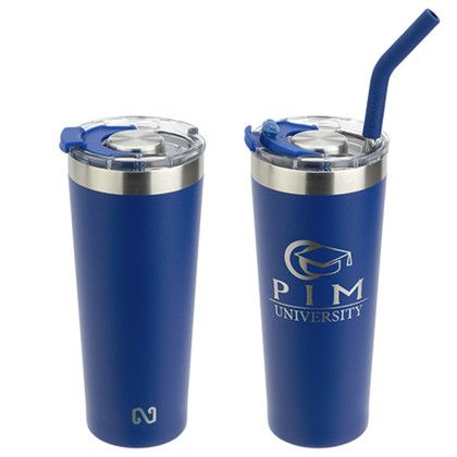 Custom NAYAD Trouper 22 oz Stainless Double-wall Tumbler with Straw - Navy Blue Custom NAYAD Trouper 22 oz Stainless Double-wall Tumbler with Straw - Navy Blue