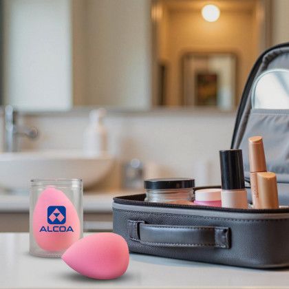 Custom Beauty Sponge - Pink Lifestyle View 