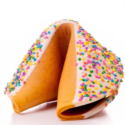 Giant Sized Fortune Cookie - Pastel Confetti
