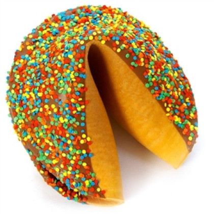 Giant Sized Fortune Cookie - Bright Confetti