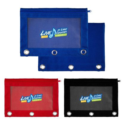 Custom Recycled Mesh Binder Pouch - All Colors 