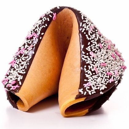 Giant Sized Fortune Cookie - Breast Cancer Ribbons