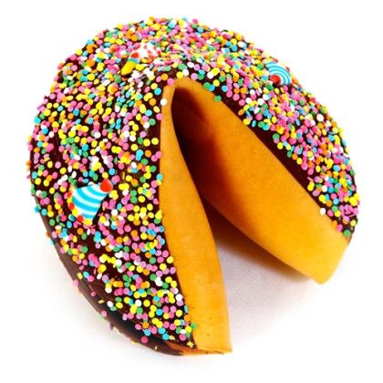 Giant Sized Fortune Cookie - Pastel Happy Birthday