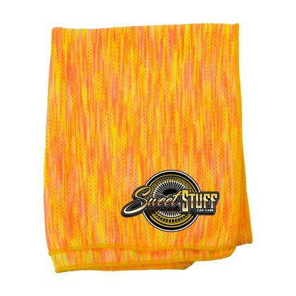 Custom Melange RPET Cooling Towel - Orange 