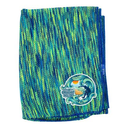Custom Melange RPET Cooling Towel - Green 