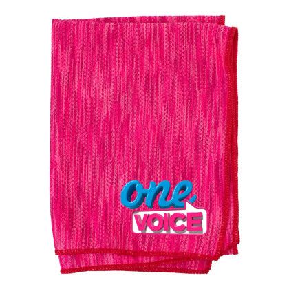 Custom Melange RPET Cooling Towel - Red