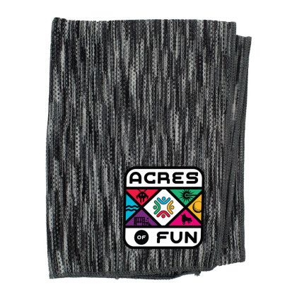 Custom Melange RPET Cooling Towel - Black 