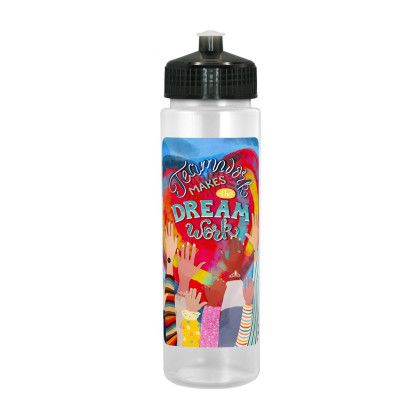 Custom Sporty 24 oz. Full Color Grip Bottle - Smoke 