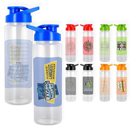 Custom Easy Pour 24 oz Full Color Debossed Bottle - All Colors 