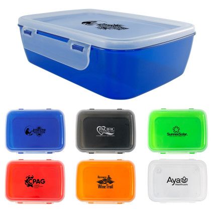 Custom Clip Top Lunch Container - All Colors Custom Clip Top Lunch Container - All Colors