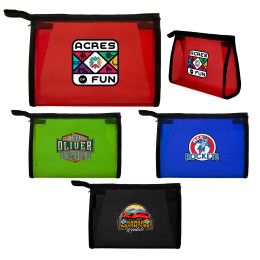 Custom Recycled Mesh Toiletry Bag - All Colors 