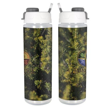 Custom Lumina Full Color 24 oz Bottle with Pop Up Lid - Gray 