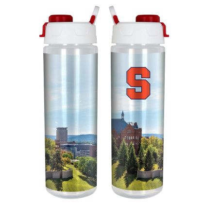 Custom Lumina Full Color 24 oz Bottle with Pop Up Lid - Red