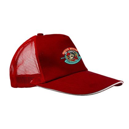 Custom Accent Baseball Hat - Red