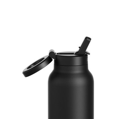 Custom Ringo Pro Water Bottle with Magnetic Booster Ring 32 oz - Black Open View Custom Ringo Pro Water Bottle with Magnetic Booster Ring 32 oz - Black Open View