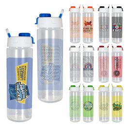 Custom Sip or Swig 24 oz Full Color Debossed Bottle - All Colors 