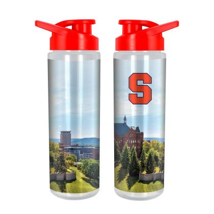 Custom Lumina Full Color 24 oz Bottle with Easy Pour Lid - Red