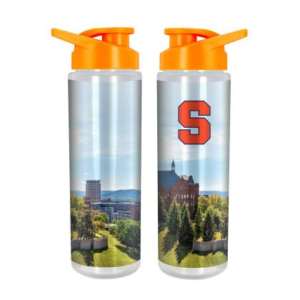 Custom Lumina Full Color 24 oz Bottle with Easy Pour Lid - Orange 