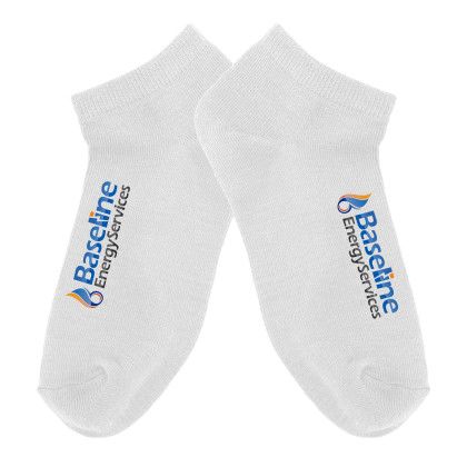 Custom Recycled Ankle Sock - White 