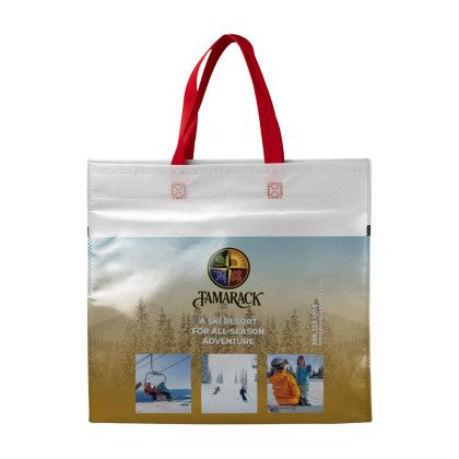 Custom Full Color Laminated Bag - Red Custom Full Color Laminated Bag - Red