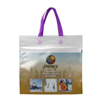 Custom Full Color Laminated Bag - Purple Custom Full Color Laminated Bag - Purple