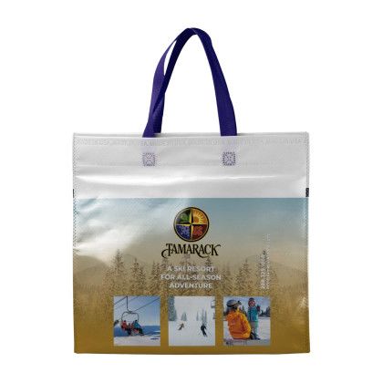 Custom Full Color Laminated Bag - navy Blue Custom Full Color Laminated Bag - navy Blue