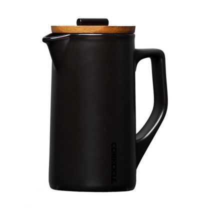 Custom Corkcicle Cafe French Press - Matte Black Back View 