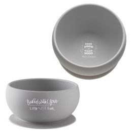 Custom Silicone Suction Bowl - Gray Custom Silicone Suction Bowl - Gray
