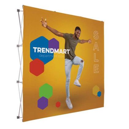 8' Straight Splash Floor Display Face Kit (Block-Out Fabric)