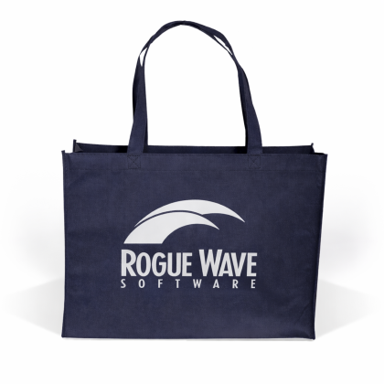 Navy Blue Eco-Friendly Medium Shopping Bag | Budget Wholesale Non-Woven Tote Bags | Bulk Discount Tote Bags