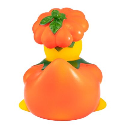 Custom Pumpkin Rubber Duck - Back View 