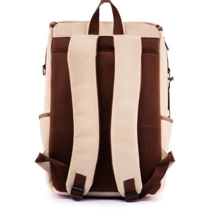 Custom Recycled Chilli Cooler Backpack - Sand Back View Custom Recycled Chilli Cooler Backpack - Sand Back View