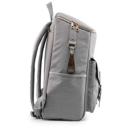 Custom Recycled Chilli Cooler Backpack - Dark Grey Side View Custom Recycled Chilli Cooler Backpack - Dark Grey Side View