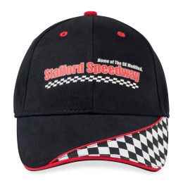 Merrimack Hat Co. Checkered Flag Race Hat - Black White Front view