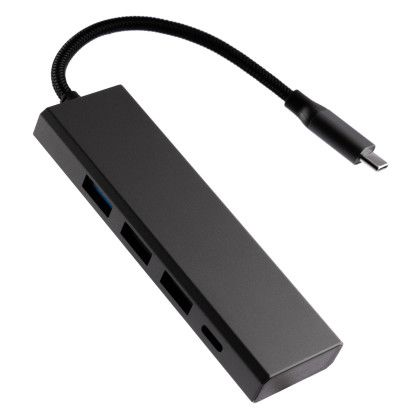 Custom Recycled Super Speed Hub with Data Transfer - Black Back View 