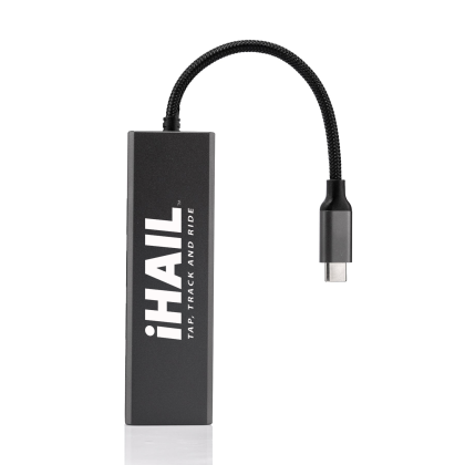 Custom Recycled Super Speed Hub with Data Transfer - Black