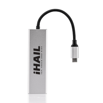 Custom Recycled Super Speed Hub with Data Transfer - Silver