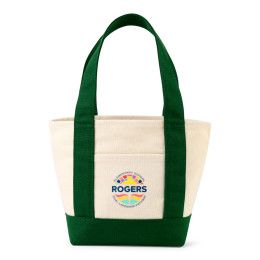 Custom Petite Canvas Tote - Green Front view