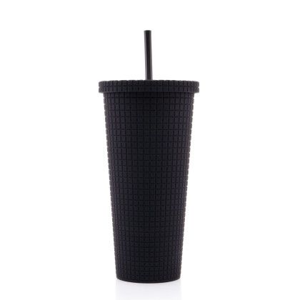 Custom 24 oz Recycled Squared Tumbler - Black Custom 24 oz Recycled Squared Tumbler - Black