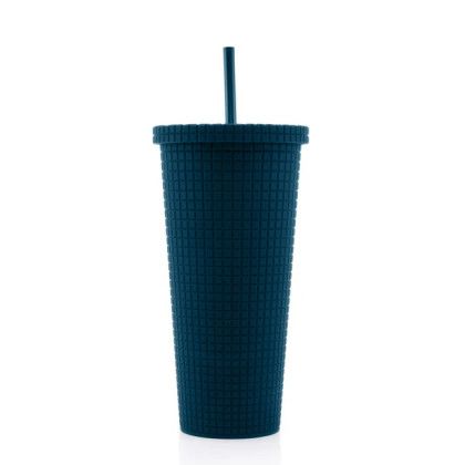 Custom 24 oz Recycled Squared Tumbler - Navy Custom 24 oz Recycled Squared Tumbler - Navy