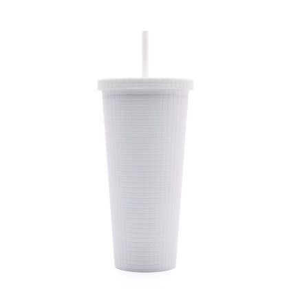 Custom 24 oz Recycled Squared Tumbler - White Custom 24 oz Recycled Squared Tumbler - White