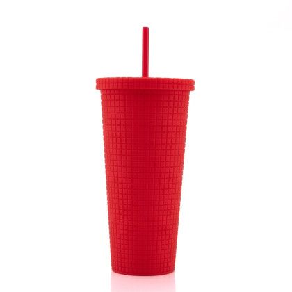 Custom 24 oz Recycled Squared Tumbler - Red Custom 24 oz Recycled Squared Tumbler - Red