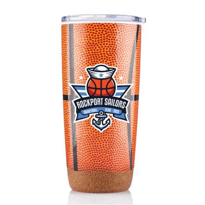 Custom 20 oz Azure Sports Tumbler - Basketball Custom 20 oz Azure Sports Tumbler - Basketball